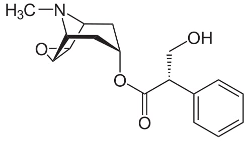 Estrutura química da l-escopolamina