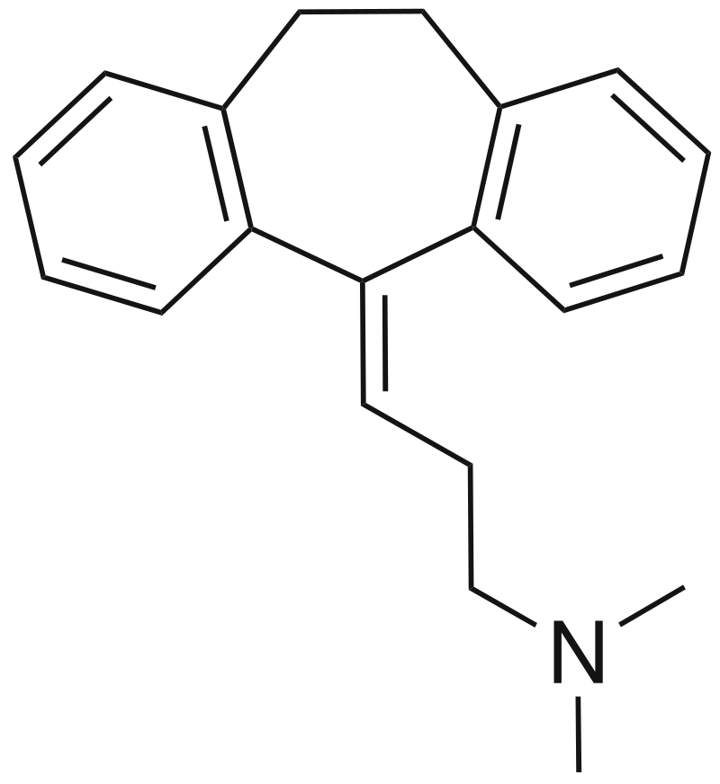 Estrutura química da amitriptilina